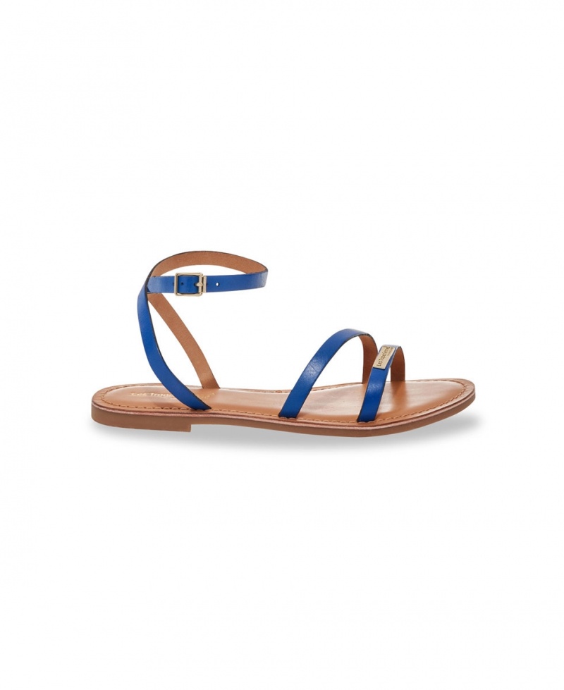 Sandales plates Les Tropeziennes HANAK Ankle-strap Bleu Femme|UWUW-81045183